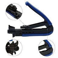 CoZroom Electricity Set with RG59 RG6 RG11 Cable F-Connector Compression Tool Adjustable Blue and Black with Universal... N2