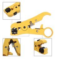 CoZroom Electricity Set with RG59 RG6 RG11 Cable F-Connector Compression Tool Adjustable Blue and Black with Universal... N3