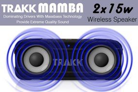 TRAKK MAMBA New Model 30W of Power Portable Wireless Waterproof Rugged Shockproof Bluetooth Speaker with Built... N5