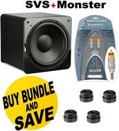 SVS SB-1000 - 300 Watt - 12'' Powered Subwoofer (Piano Gloss) + SVS SoundPath Subwoofer Isolation System 4-Pack...