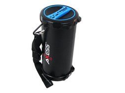 Portable Rechargeable Bluetotoh Tailgate Cylinder Indoor Outdoor Speaker (Blue) With USB SD Aux FM Radio + 1-...
