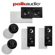 (2) Polk Audio 90-RT + (2) Polk Audio 265-LS + (1) Polk Audio 255C-LS 5.0 High Performance In-Wall / In-Ceiling...