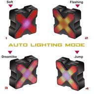 KMASHI LED Bluetooth Speaker Built-in RGB LED lights 4 Music Display Mode with Bass Powerful Sound Support TF... N4