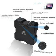 KMASHI LED Bluetooth Speaker Built-in RGB LED lights 4 Music Display Mode with Bass Powerful Sound Support TF... N5