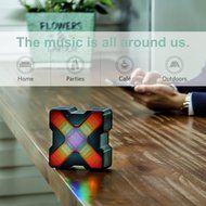 KMASHI LED Bluetooth Speaker Built-in RGB LED lights 4 Music Display Mode with Bass Powerful Sound Support TF... N7