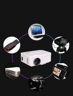 BT-Tech 1000 Lumens HD 800*480P (DVD Quality) Portable LED Projection Multimedia Home Theatre Projector, HDMI... N7