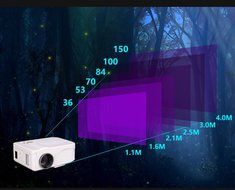 BT-Tech 1000 Lumens HD 800*480P (DVD Quality) Portable LED Projection Multimedia Home Theatre Projector, HDMI... N9
