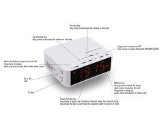 DOITOP Protable Wireless Bluetooth Speaker, With Desktop Digital Alarm Clock LED Time Display FM Radio with LED... N3