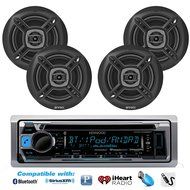 KMR-D365BT Kenwood Marine Boat Bluetooth CD MP3 Player USB iPod iPhone Input Pandora AM/FM Receiver 4 x 6.5&quot; Waterproof... N8