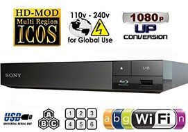 SONY BDP-S3200 Wi-Fi Upgraded Multi Region Zone Free Blu Ray DVD Player - PAL/NTSC - Wi-Fi - 1 USB, 1 HDMI, 1... N2