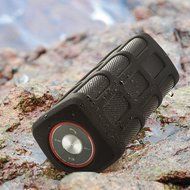 SINOBAND&reg; S400 Waterproof, Dustproof and Shockproof Portable Stereo Power Bank Bluetooth Speaker in Black, Bluetooth... N3