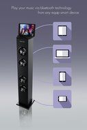 Sharper Image Bluetooth Tower Speaker with A Docking Station &amp; FM Radio, 40&quot; Tall Stereo Sound System N3