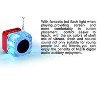 iwish TT029 Portable Mini Digital Speaker Crystal Colorful Flashing LED Light USB Flash Drive and Micro TF Card... N3