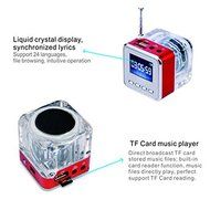 iwish TT029 Portable Mini Digital Speaker Crystal Colorful Flashing LED Light USB Flash Drive and Micro TF Card... N4