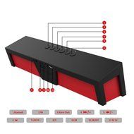 Sun Joyful Wireless Portable Bluetooth Stereo Outdoor Speaker with FM Radio,Built-in Mic, LED Display,Alarm Clock... N3