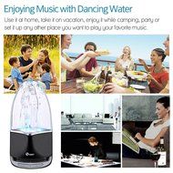 Svance Dancing Water Speaker Portable Wireless Bluetooth Speaker Powerful Stereo Sound and LED Light Show Music... N7