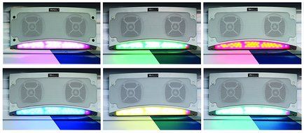 KING RVM2001 Premium Bluetooth Outdoor Speaker with Multi-Color LED Light and App Control - Black N2