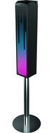 Sharper Image SBT1014BK Sound-Responsive Bluetooth Tower Speaker with Animated LED Lights (Black)