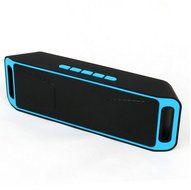 Portable Speakers Wireless TF USB FM Radio Built-in Mic Dual Speakers Bass Sound Subwoofer Bluetooth 4.0 Blue