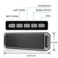 Portable Speakers Wireless TF USB FM Radio Built-in Mic Dual Speakers Bass Sound Subwoofer Bluetooth 4.0 Blue N3