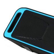 Portable Speakers Wireless TF USB FM Radio Built-in Mic Dual Speakers Bass Sound Subwoofer Bluetooth 4.0 Blue N4