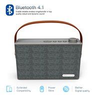 Monstercube Fabric Covered Bluetooth 4.1 Speaker with Leather Strap, 10W Output Power with Enhanced Bass, 3000mAh... N2