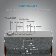 Monstercube Fabric Covered Bluetooth 4.1 Speaker with Leather Strap, 10W Output Power with Enhanced Bass, 3000mAh... N3