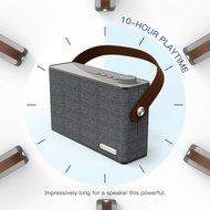 Monstercube Fabric Covered Bluetooth 4.1 Speaker with Leather Strap, 10W Output Power with Enhanced Bass, 3000mAh... N6