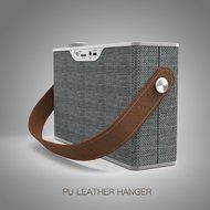 Monstercube Fabric Covered Bluetooth 4.1 Speaker with Leather Strap, 10W Output Power with Enhanced Bass, 3000mAh... N8