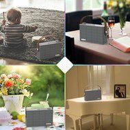 Monstercube Fabric Covered Bluetooth 4.1 Speaker with Leather Strap, 10W Output Power with Enhanced Bass, 3000mAh... N9
