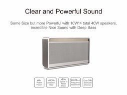 NIER iRock Portable Wireless Bluetooth 4.1 Speakers, Aluminum Housing, 10W4 total 40W with EQ Function (Silver) N3