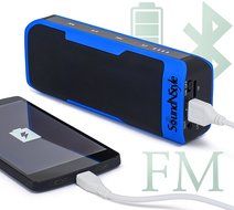 Portable Bluetooth Speaker- 4000mAh Power Bank- FM Radio- Micro SD Card Port MP3 Player All In One Portable Gadget...