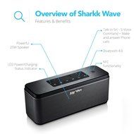 Sharkk WAVE 25W Bluetooth Speaker with Advanced MaxxBass Technology and 6600mAh Battery Powerbank Wireless Portable... N6