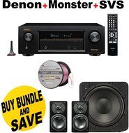 Denon AVR-X1200W 7.2 Channel Full 4K Ultra HD A/V Receiver with Bluetooth and Wi-Fi + SVS Prime Satellite 2.1...