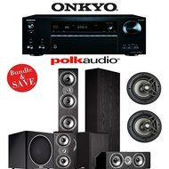 Polk Audio TSi 500 5.1.2 Home Theater Speaker System with Onkyo TX-NR757 7.2-Ch Network A/V Receiver