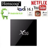 Henscoqi X96 Android 6.0 Marshmallow Kodi 16.1 Amlogic S905X Quad Core 4k 60fps VP9 H.265 TV Box Streaming Media...