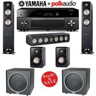 Yamaha RX-A3060BL AVENTAGE 11.2-Channel Network A/V Receiver + Polk Audio S55 + Polk Audio S35 + Polk Audio S15... N2