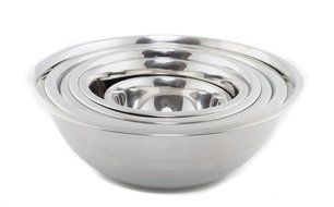 Dozenegg Set of 6 Standard Weight Mixing Bowls, Stainless Steel, Mirror Finish, 0.75, 1.5, 3, 4, 5, and 8 Qt....