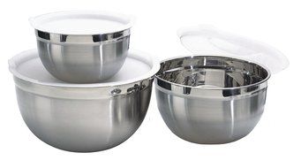 Dozenegg Set of 6 Standard Weight Mixing Bowls, Stainless Steel, Mirror Finish, 0.75, 1.5, 3, 4, 5, and 8 Qt.... N5