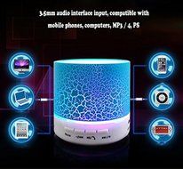 Smileto Mini Portable Wireless Bluetooth Speaker With coloful LED Ligths Bass Speaker Driver for iPhone iPad Smart... N4