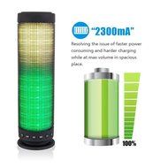 TEKIMBE Cylindrical Portable Wireless Bluetooth 4.0 Speaker LED Light Visual Display Mode Powerful Sound Built-in...