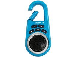 ION Clipster Ultra-Portable Bluetooth Speaker with Built-In Clip (Blue)