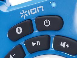 ION Clipster Ultra-Portable Bluetooth Speaker with Built-In Clip (Blue) N5