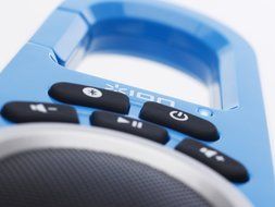 ION Clipster Ultra-Portable Bluetooth Speaker with Built-In Clip (Blue) N7