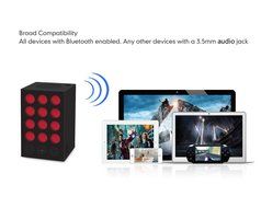 EC Technology Ultra Portable Wireless Bluetooth 6-10 Hours Playback time, IPX5 Water Resistant - Black&amp;Red N3