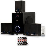 Acoustic Audio AA5817 Home Theater 5.1 Speaker System with 5 Extension Cables Surround Sound