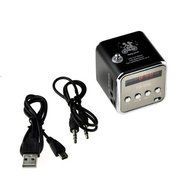 Generic TD-V26 Mini Portable Aluminum Alloy USB Speaker Sound Amplifier Box FM Radio Support TF/SD Card &uml;CBlack N4