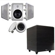 Acoustic Audio HT-65 In-Wall/Ceiling 5.1 Home Theater 6.5" Speakers and 12" Powered Sub HT-65-PS12