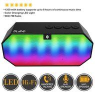 Bluetooth Speaker, DLAND Portable Color Changing LED Light Wireless HI--FI Surround Stereo Sound Bluetooth Speaker... N4