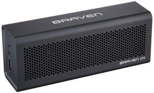 BRAVEN 570 Portable Wireless Bluetooth Speaker [10 Hour Playtime][Waterproof] Built-In 1400 mAh Power Bank Charger...